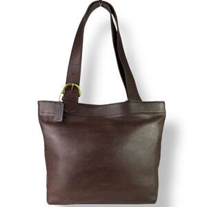 Coach Vintage 4140 Soho Waverly Lafayette Tote Shoulder Bag Brown Leather